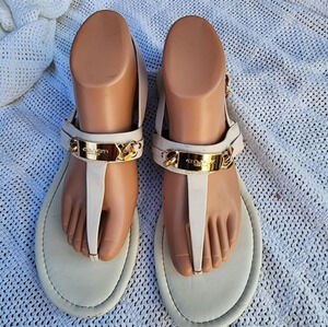 Coach white‎ sandals 9.5